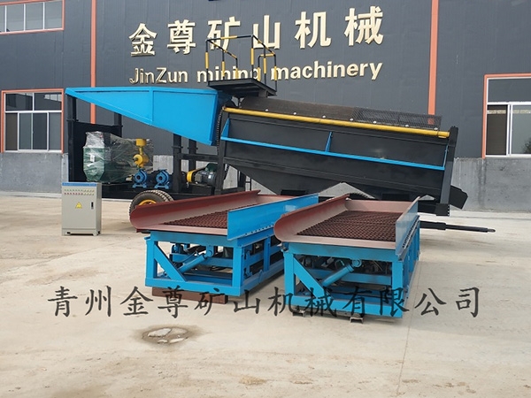滾筒篩加鼓動(dòng)溜槽砂金機(jī)組